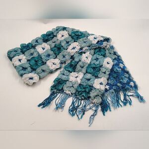 Blue & White  Long Scarf